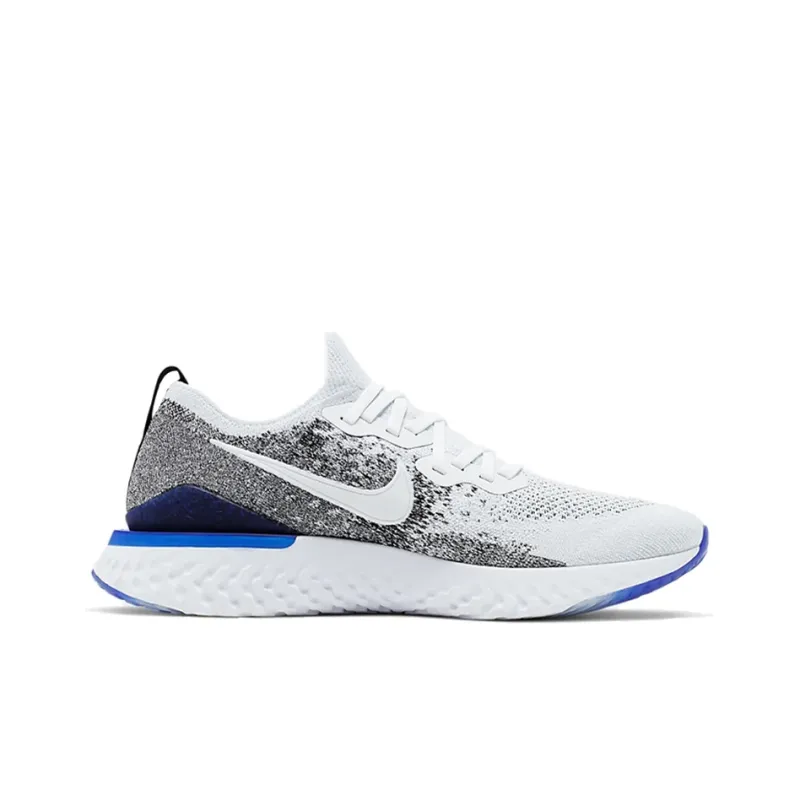 Nike Epic React Flyknit 2 White Black Racer Blue-1