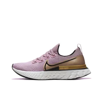 Nike React Infinity Run Flyknit Plum Fog Metallic Gold Women's
