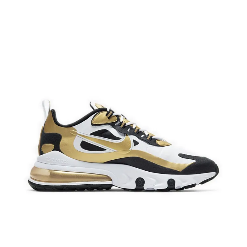 Nike Air Max 270 React White Metallic Gold-1