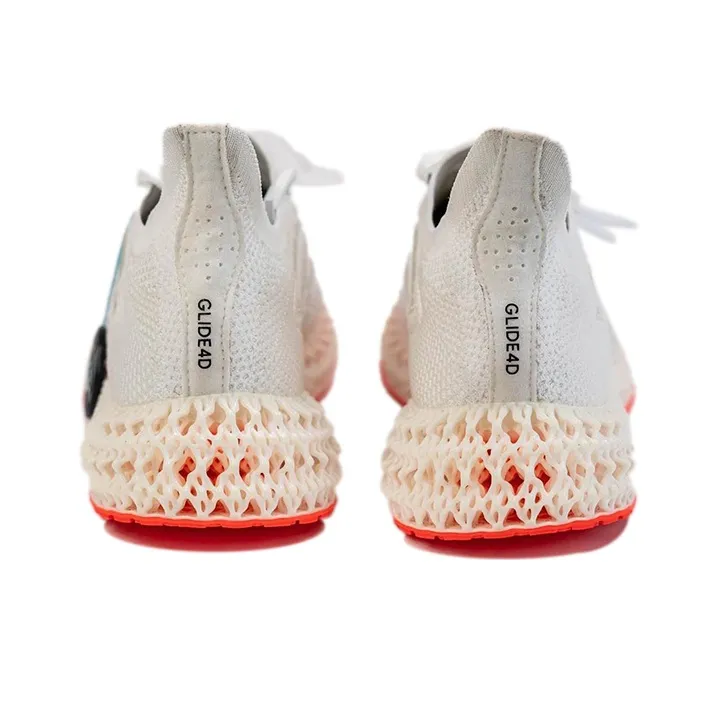 Adidas 4D FWD Breathable Low Top Running Shoes Unisex White Orange-3