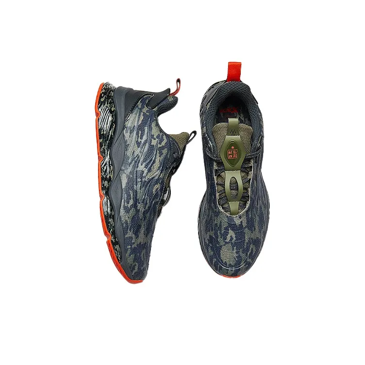 XTEP Windfire 22 Shock Absorbers With Slip Resistant Features Low Top Running Shoes Men's Army Green-3