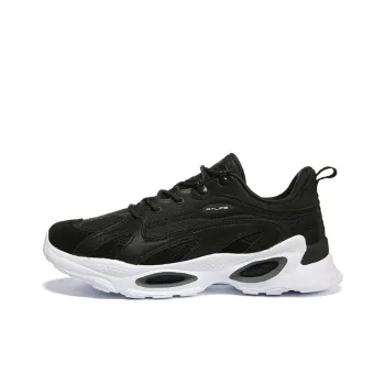 PEAK Low Top Running Shoes Men's Black White