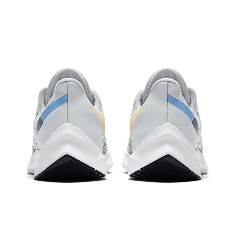 Nike Zoom Winflo 6 Cushioned Slip-Resistant Low-Top Marathon Running Shoes Unisex White Gold Orange-3