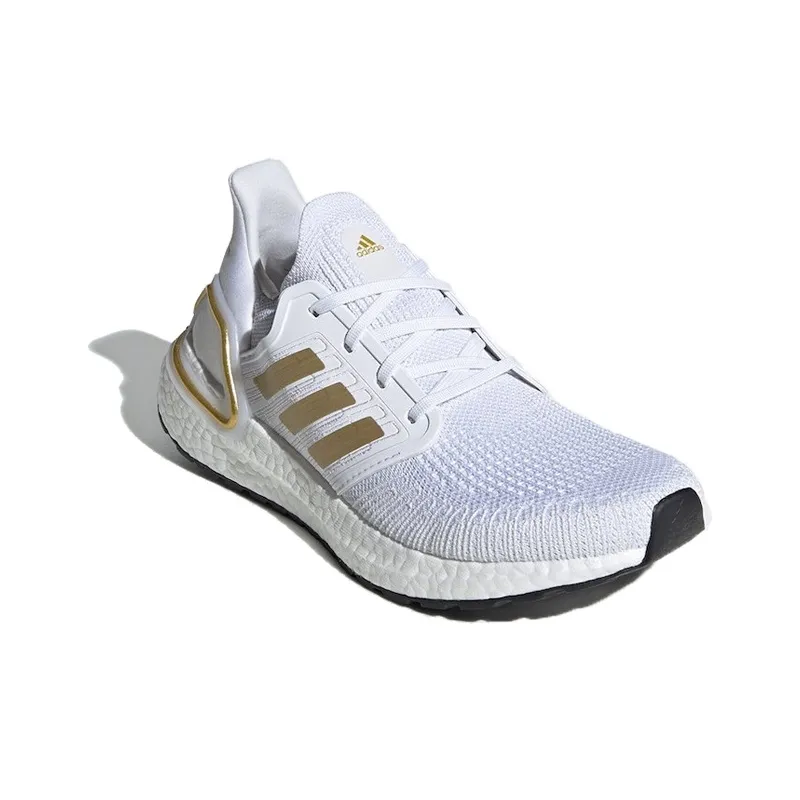 Adidas Ultra Boost 20 Cloud White Gold Metallic Women's-2
