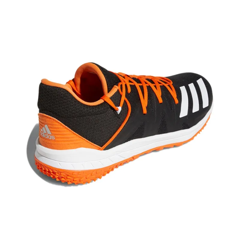 Adidas Speed Turf Breathable Low-Top Running Shoes Men's Black Orange-3