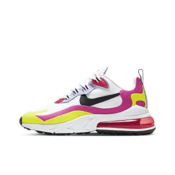 Nike Air Max 270 React White Pink Yellow Women's