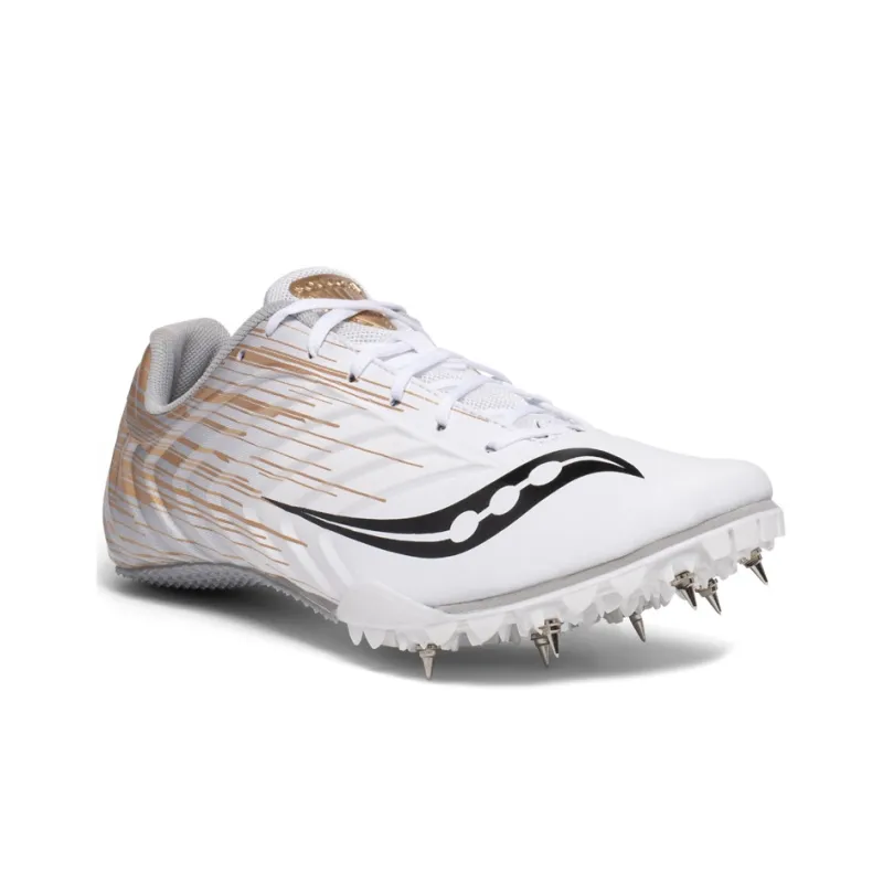 Saucony Spitfire 5 Slip-Resistant Cushioning Lightweight Low-Top Running Shoes Women's White Gold-2