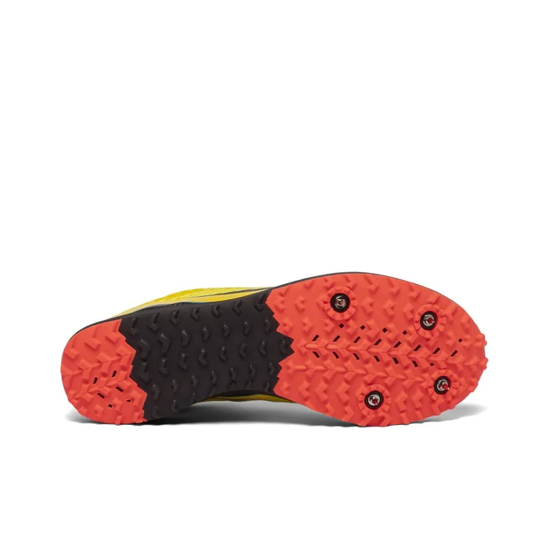 Saucony Cushioned Slip-Resistant Lightweight Low-Top Running Shoes Women's Yellow Black Long Stud-4