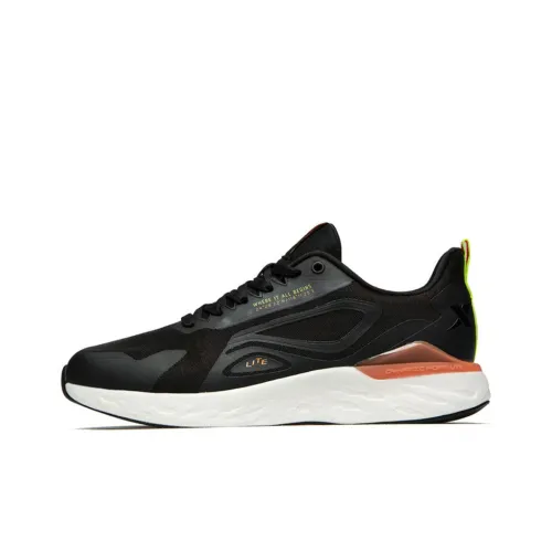 XTEP Power Nest Technology Low-Top Running Shoes Men's Black Orange
