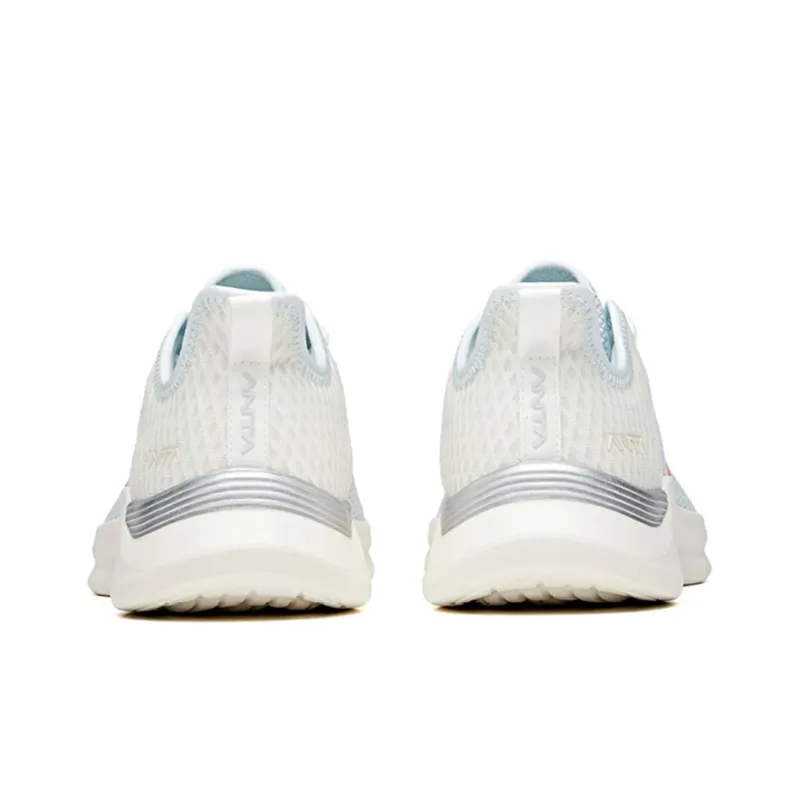 Anta Running Collection Cushioned Slip-Resistant Abrasion-Resistant Low-Top Running Shoes Men's Gray White-3