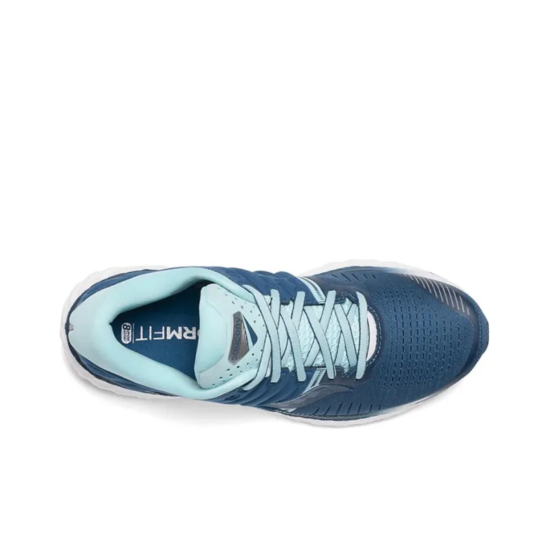saucony Women's Hurricane 22 Wide 'Blue Aqua'-3