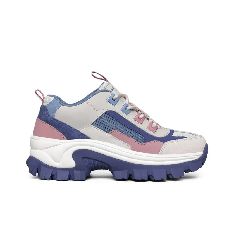 Skechers Street Blo Cushioned Wear-Resistant Breathable Low-Top Running Shoes Women's Blue Pink-1