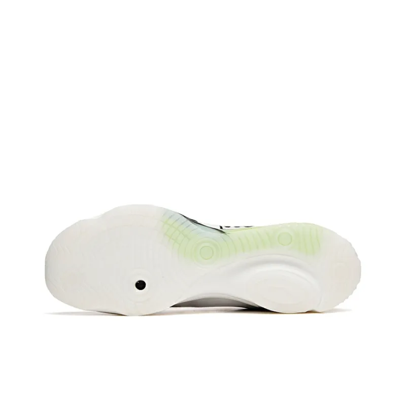 Anta Cushioned Slip-Resistant Abrasion-Resistant Low-Top Running Shoes Men's White Black-4