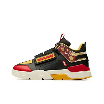 Anta Abrasion Resistant Low Top Running Shoes Men's Black Red Orange