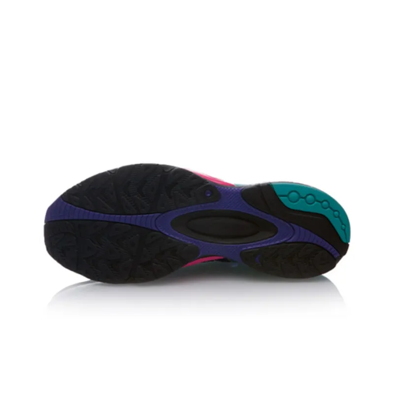 LiNing V8 Slip Resistant, Abrasion Resistant, Lightweight Low Top Running Shoes Men's Black Blue Red-4
