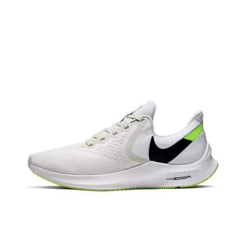 Nike Zoom Winflo 6 Running Shoes Men Low-Top White/Green