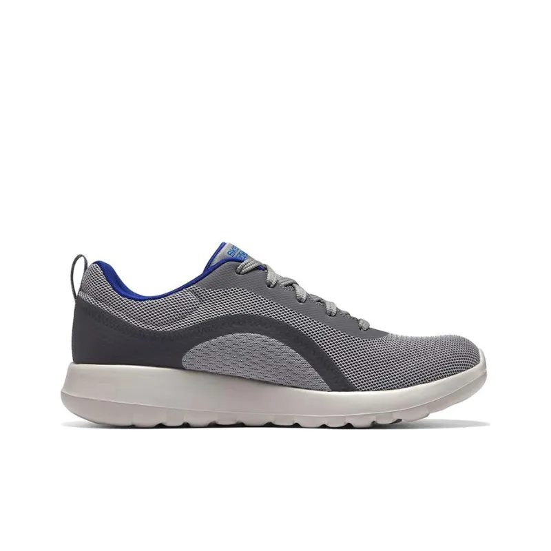 Skechers GO WALK Ma Cushioning Anti Slip And Wear Resistant Low Top Casual Shoes Men's Gray White-1