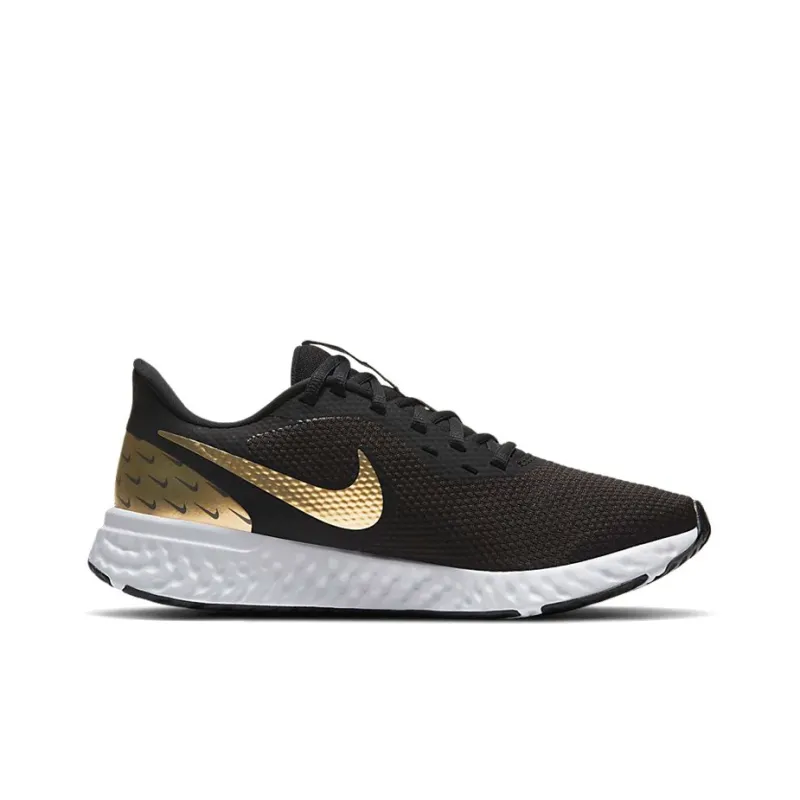 Nike Revolution 5 Premium 'Black Metallic Gold' Women's-1