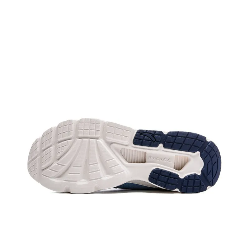 Anta Cushioned Slip Resistant Abrasion Resistant Low Top Running Shoes Men's White Gray-4