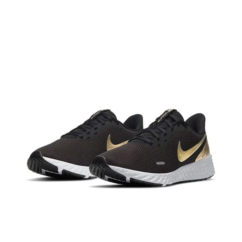 Nike Revolution 5 Premium 'Black Metallic Gold' Women's-2