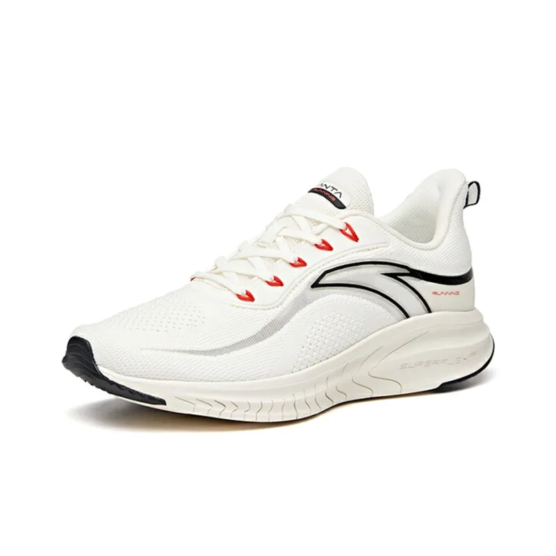 Anta Cushioned Wear Resistant Breathable Low Top Running Shoes Men's White-2