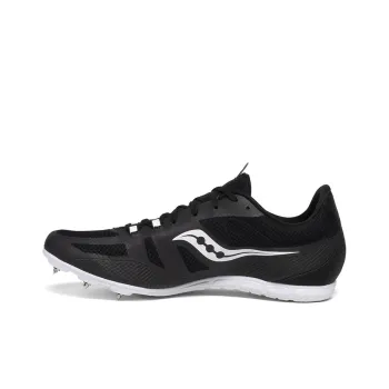 Saucony Cushioning Lightweight Wear Resistant Slip Resistant Low Top Running Shoes Men's Black White