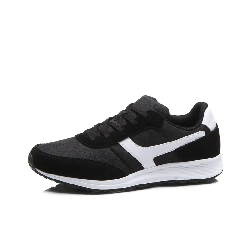 LiNing 3K Wear-Resistant Slip-Resistant Low-Top Running Shoes Women's Black White-1