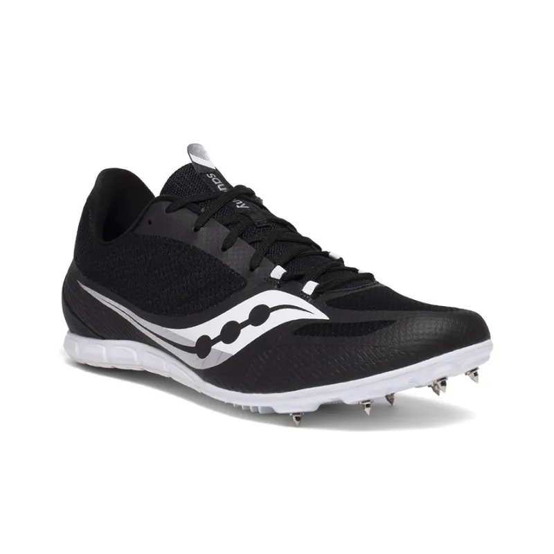 Saucony Cushioning Lightweight Wear Resistant Slip Resistant Low Top Running Shoes Men's Black White-2