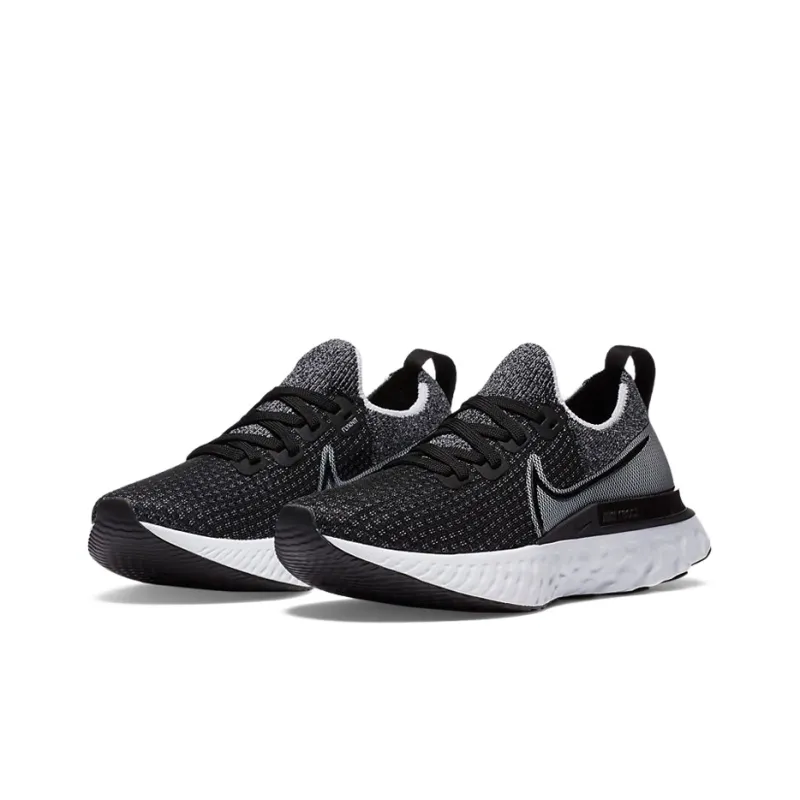 Nike React Infinity Run Flyknit Black White Women's-2
