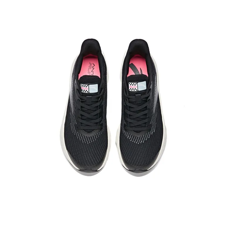 Anta Edge Anti-Slip Wear-Resistant Low-Top Running Shoes Women's Black-3