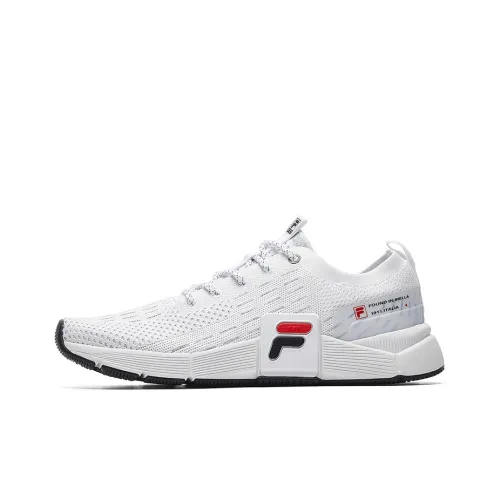 FILA Anti-Slip Wear-Resistant Low-Top Running Shoes Men's Group White