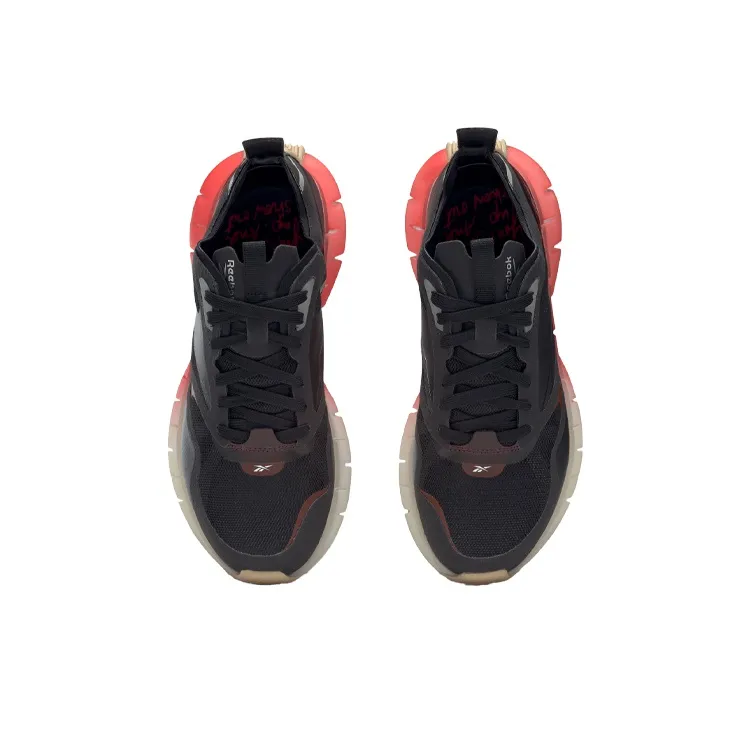 Reebok Zig Kinetica Horizon Black Maroon Women's-4