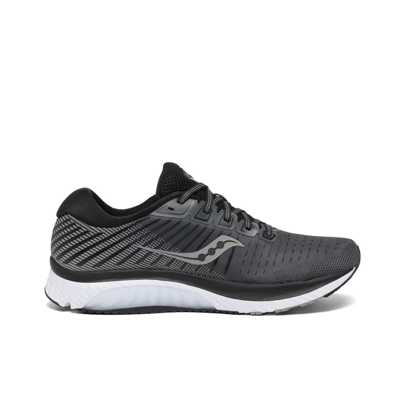 Saucony Guide 13 Slip Resistant Lightweight Support Low Top Running Shoes Men's Black White-1