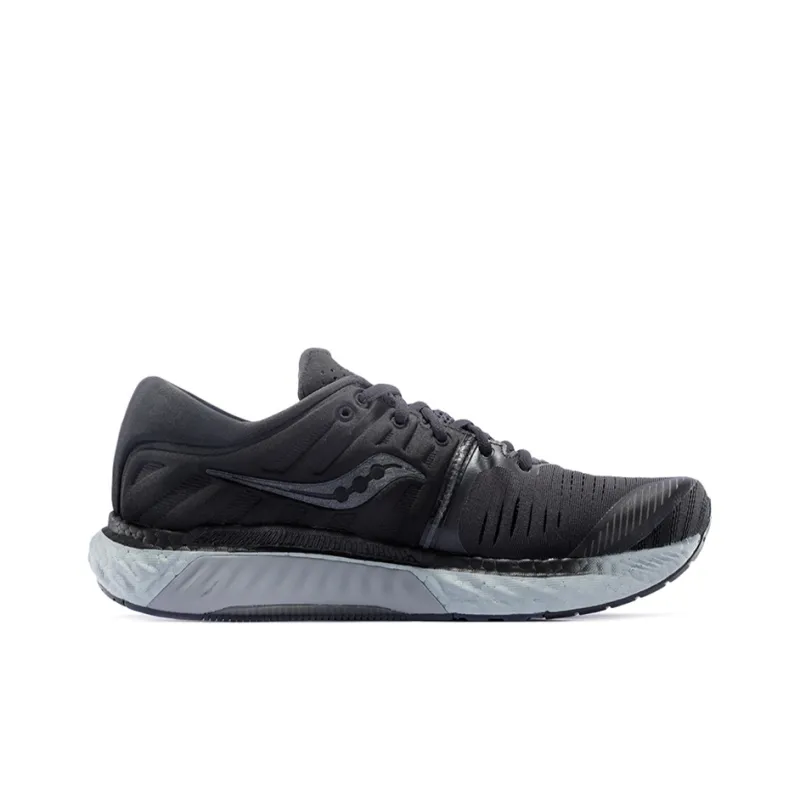 Saucony Hurricane Cushioning Lightweight Slip Resistant Support Low Top Running Shoes Men's Black Gray-1