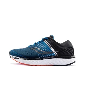 Saucony Triumph 17 Rebound Cushioning Breathable Lightweight Slip-Resistant Low-Top Running Shoes Men's Blue Black