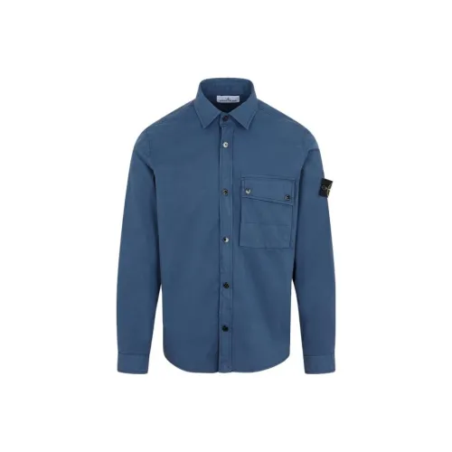 STONE ISLAND Shirts Men Air Force Blue