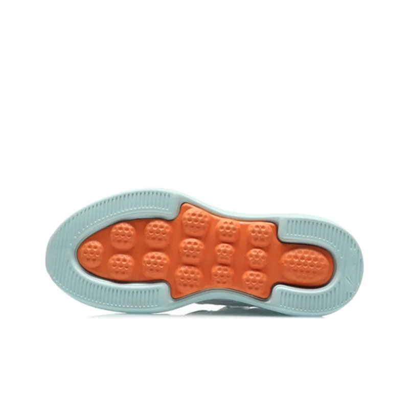 LiNing EazGo Comfortable Collection Cushioning Anti Slip And Wear Resistant Low Top Running Shoes Women's White Blue-4