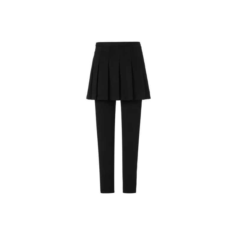 MO&CO Casual Pants Women's Denim Black-1
