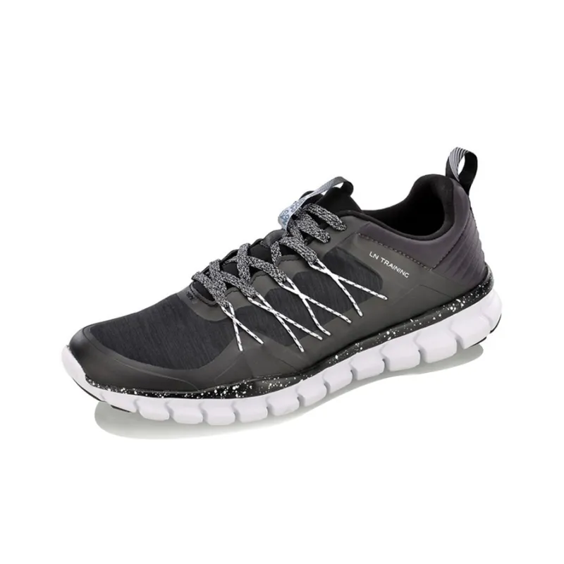 LiNing 24H Low-Top Running Shoes Unisex Black White-2