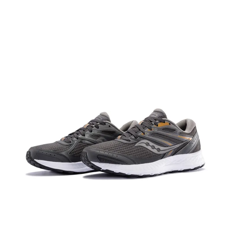 Saucony Cohesion 13 Low Top Running Shoes Men's Dark Gray Yellow-2