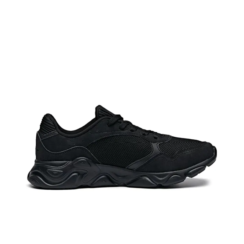 Anta Cushioning, Slip Resistant, Breathable, Lightweight Low Top Running Shoes Men's Black-1