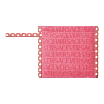 VERSACE Allover Cotton Clutch Women's Pink