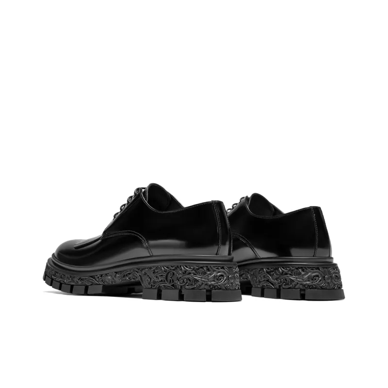 ROBERTA DI CAMERINO Business Formal Leather Shoes Men's Black-3