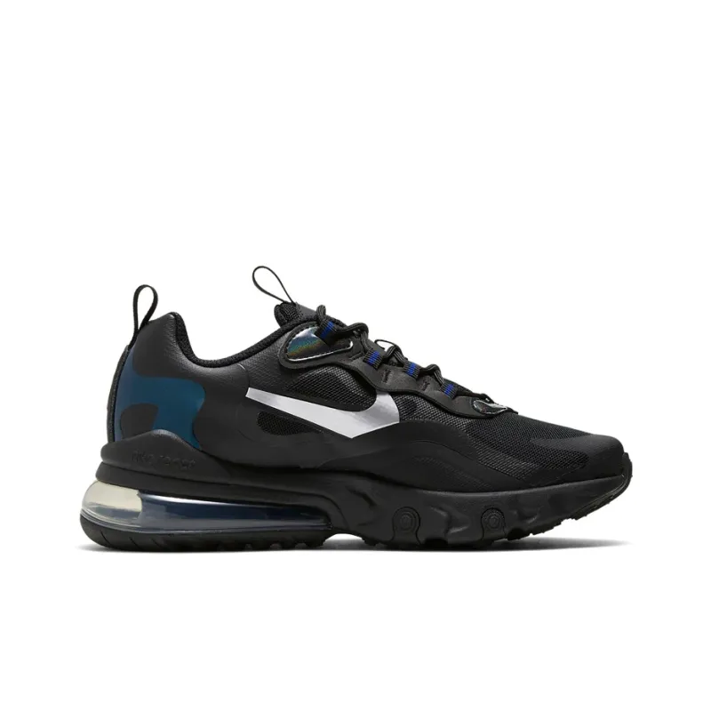Nike Air Max 270 Cushioned Slip-Resistant Lightweight Rebound Low-Top Running Shoes GS Black Silver-1