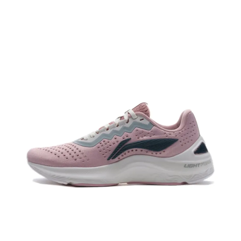 LiNing Arashi One piece Weaving Anti Slip Wear Resistant Low Top Running Shoes Women's Misty Rose Pink-0