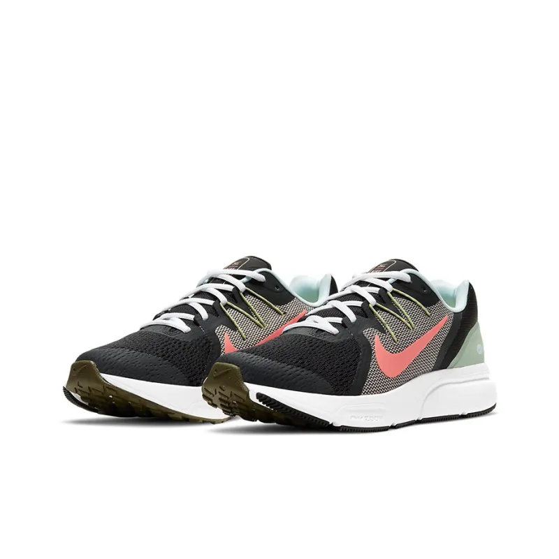 Nike Zoom Span 3 Shoes For Black/Green/Pink Women's-2