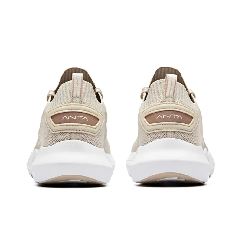 Anta Cushioned Wear-Resistant Slip-Resistant Breathable Lightweight Low-Top Running Shoes Men's Gray White-3