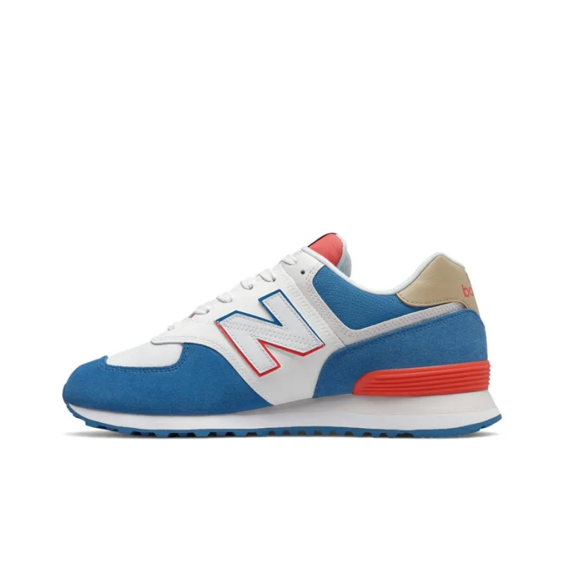New Balance 574 White Blue Red-0