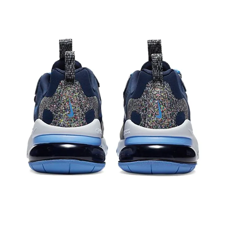Nike Air Max 270 Cushioning Lightweight Rebound Low-Top Running Shoes GS Gray Blue-3