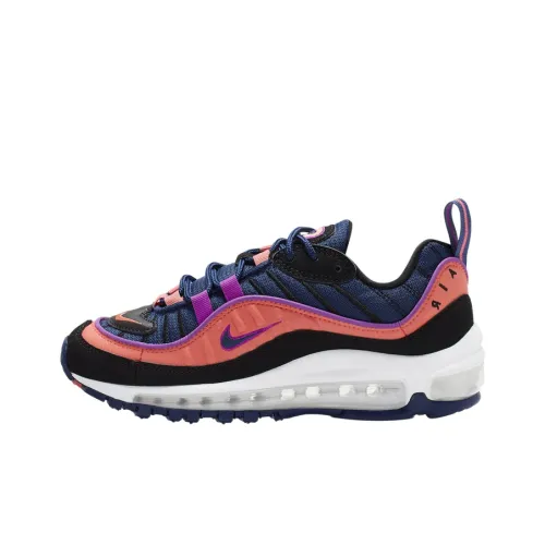 Nike Air Max 98 Running Shoes Women's Low-Top Blue/Pink